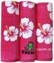 Handdoek 70cm x 140cm hibiscus design